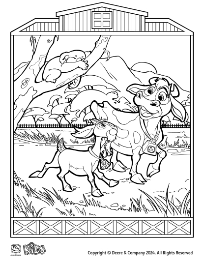 cow colouring page