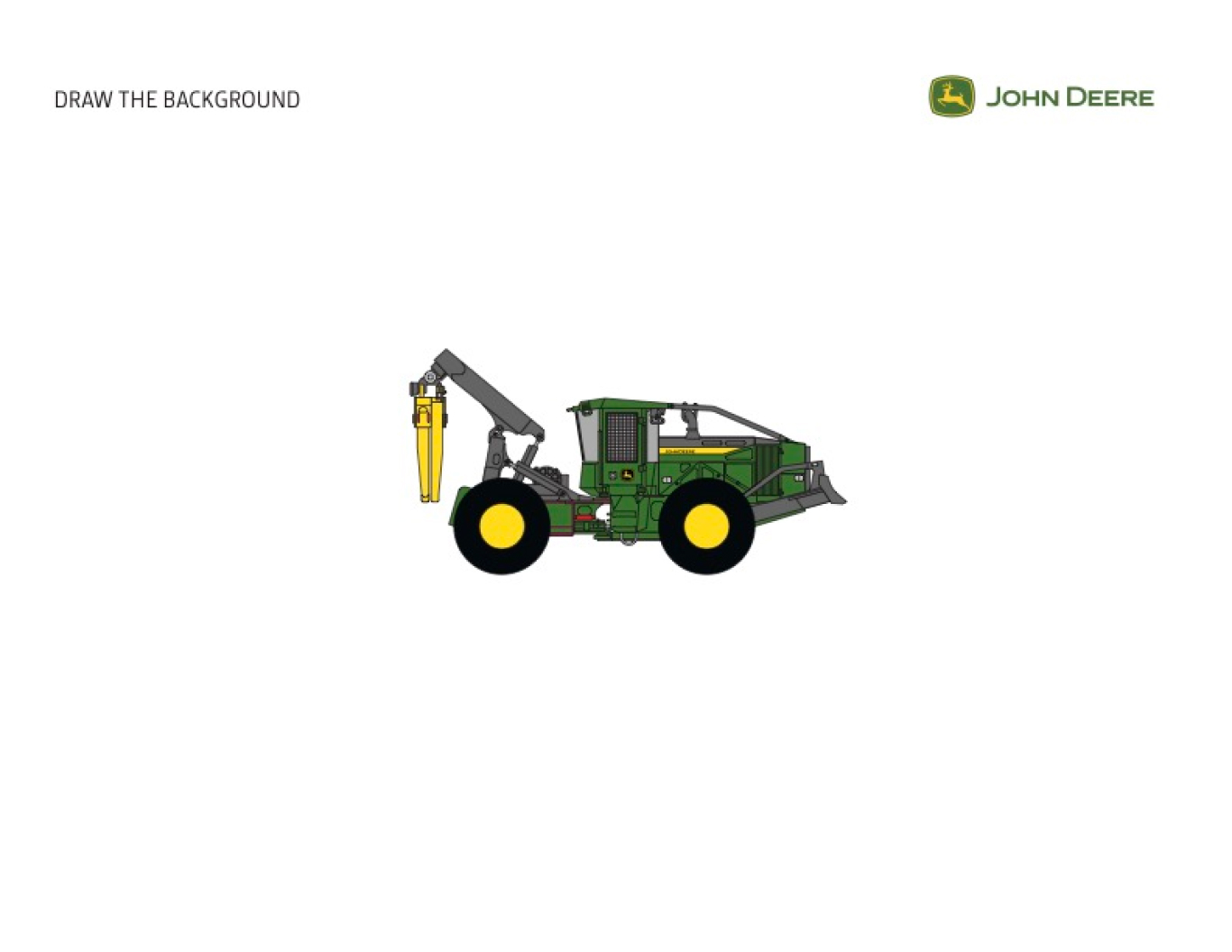 Line art of a John&nbsp;Deere Skidder