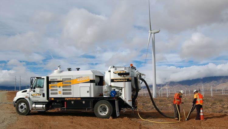 Barone Vacmasters working at a wind power site