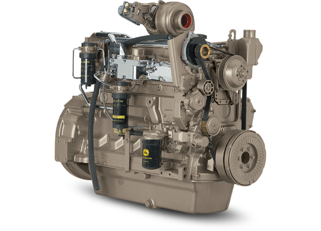Studio image of 6068HF485 Variable Speed Industrial Marine Engine.