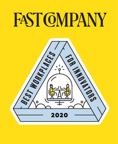 Award from Fast Company for Best Workplaces for Innovators in 2020