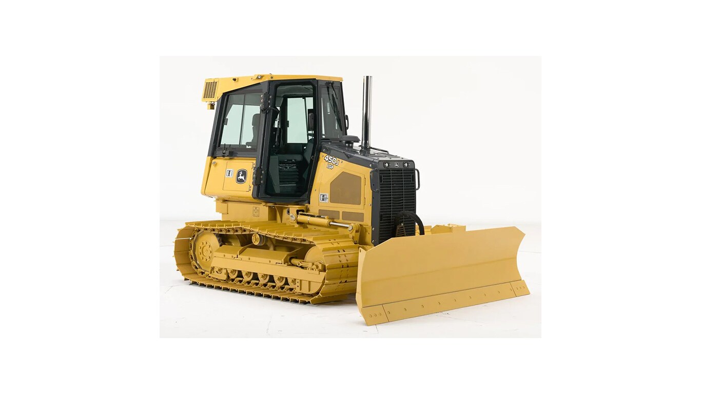 450j crawler dozer on a white background