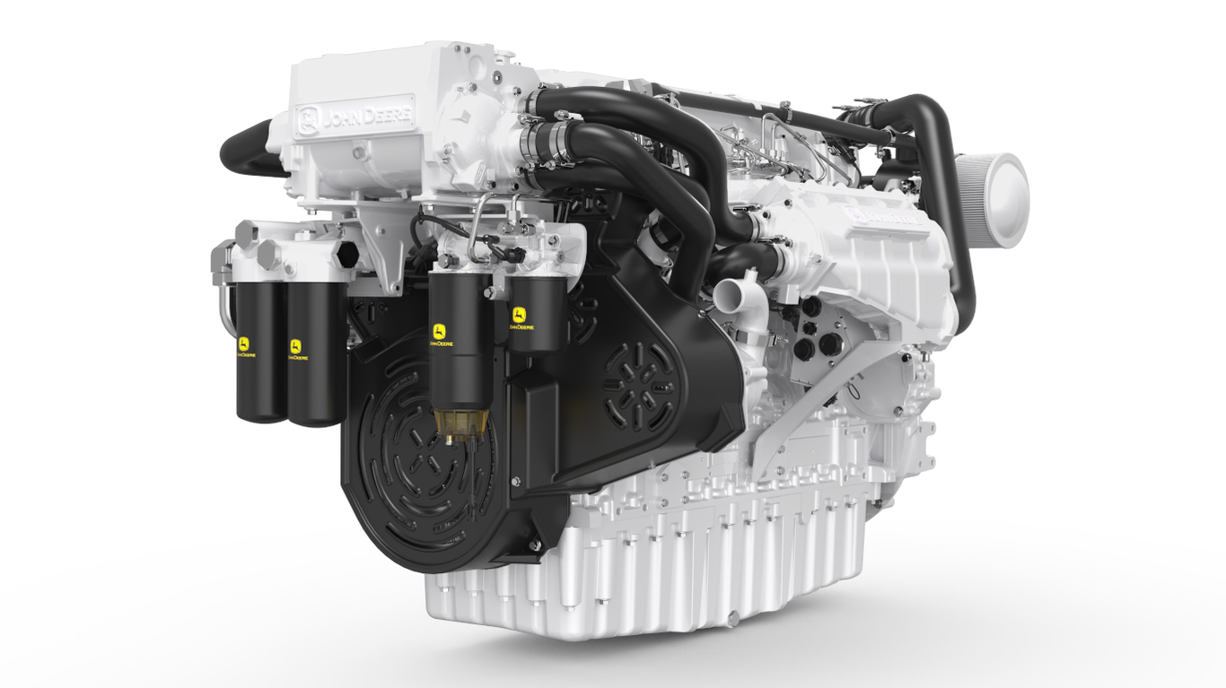 Studio image of JD18P marine propulsion engine.