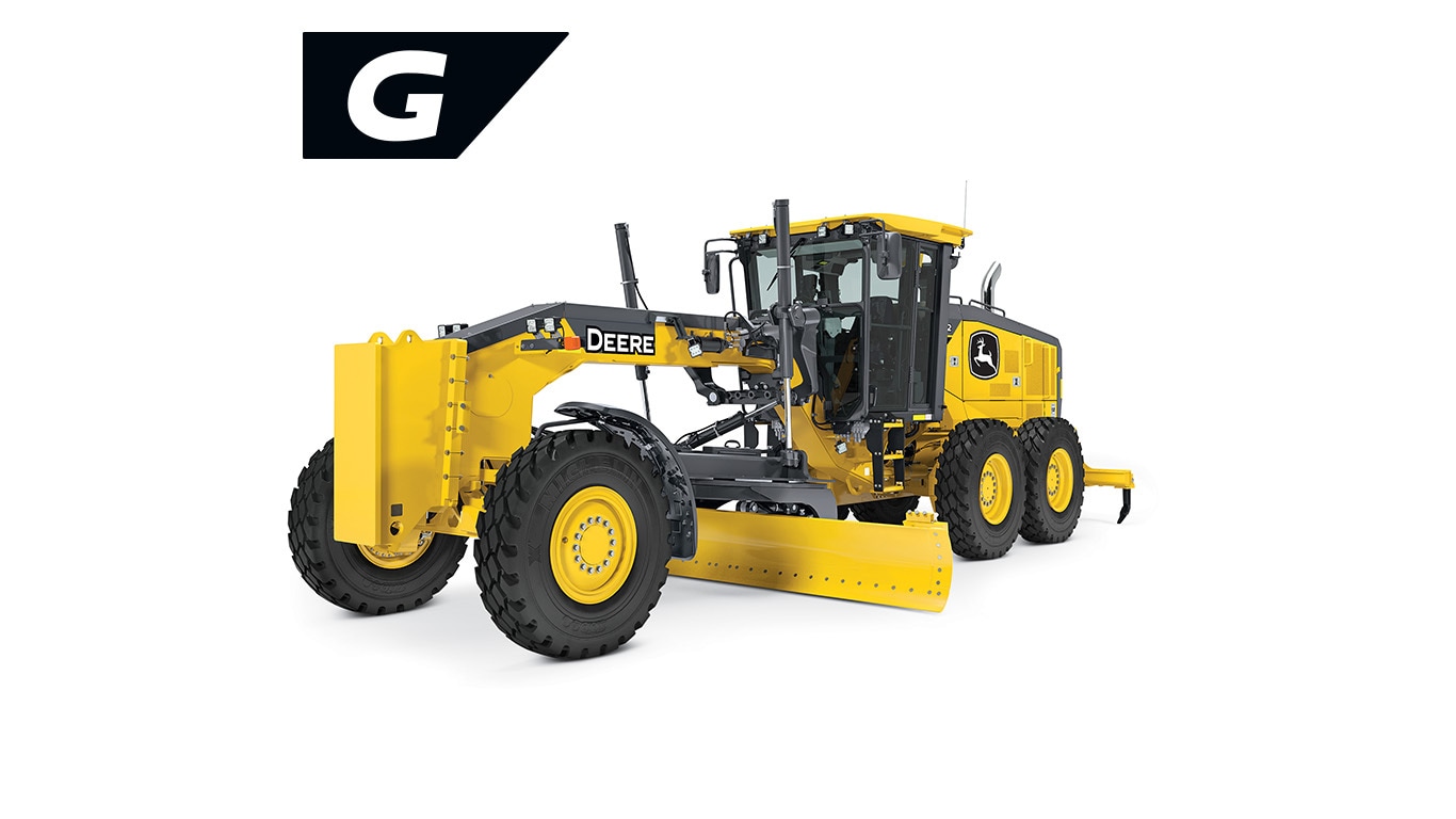 left front facing 772g motor grader