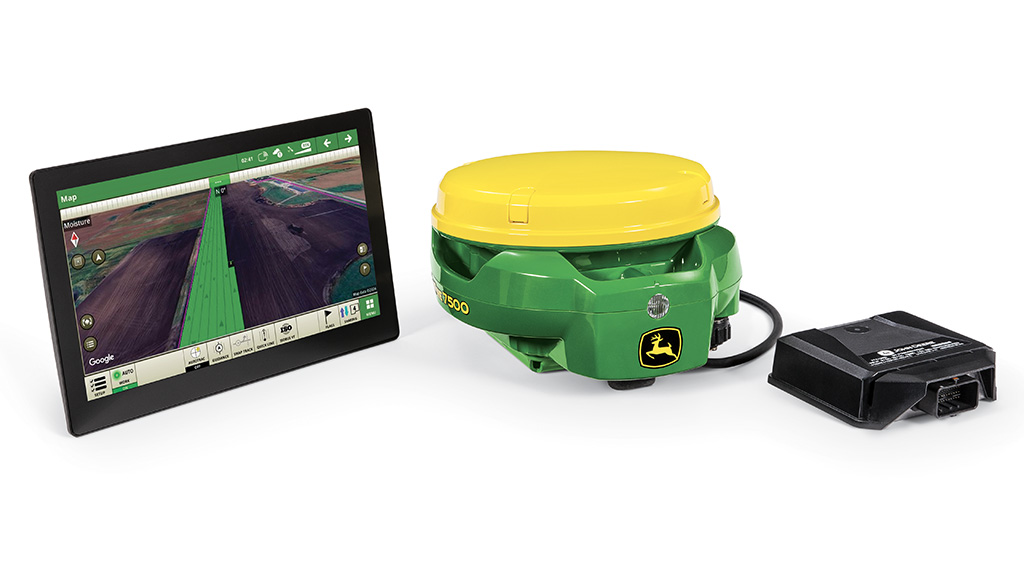 Precision essentials kit for small grain farming including a G5 Display, StarFire Receiver and Modem.