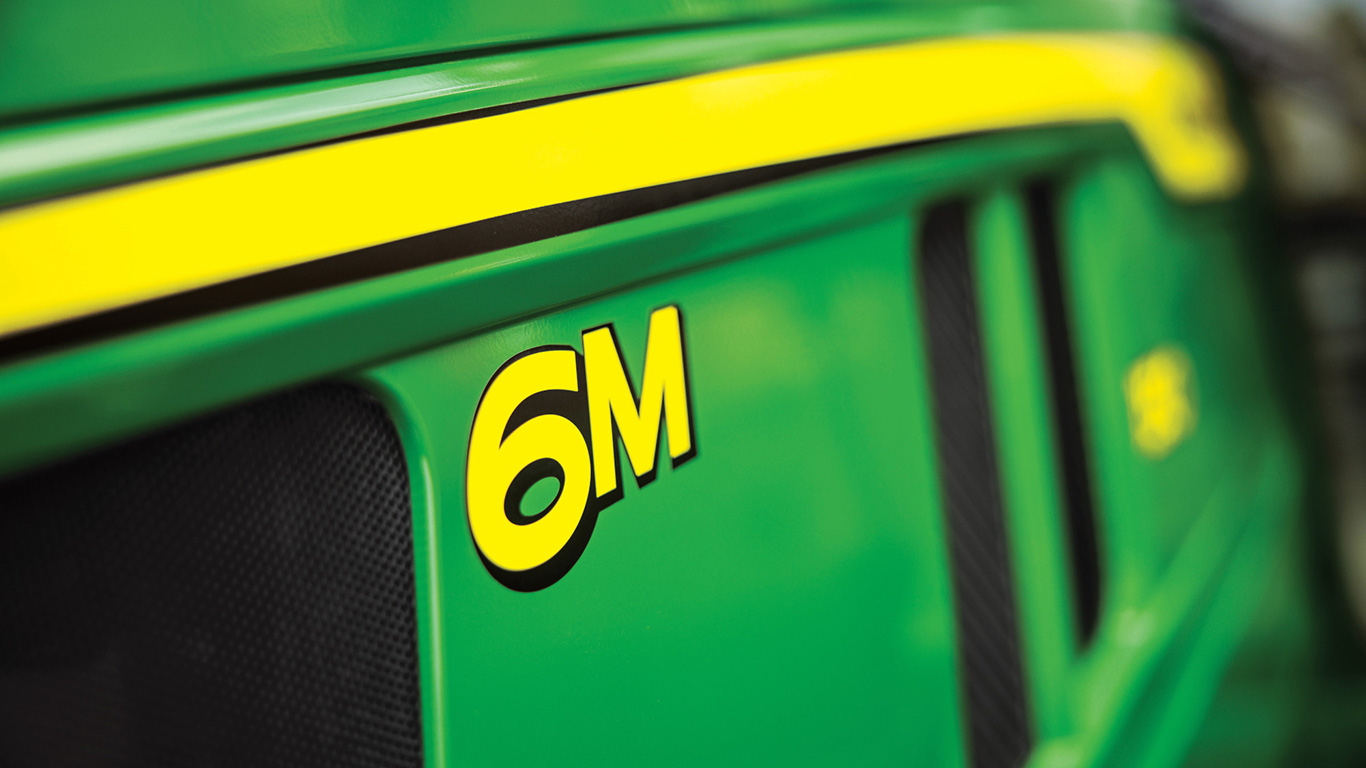 close up of 6M logo on a tractor close up of 6M logo on a tractor