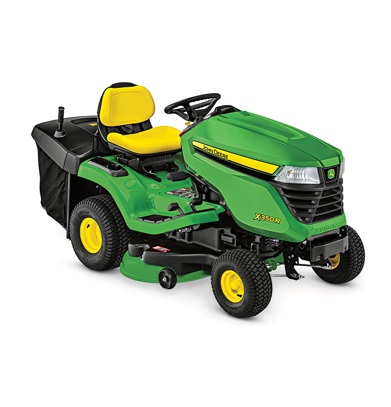 John Deere select series mower on white background.