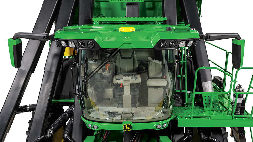 Inside the cab of a Cotton Harvester Inside the cab of a cotton harvester
