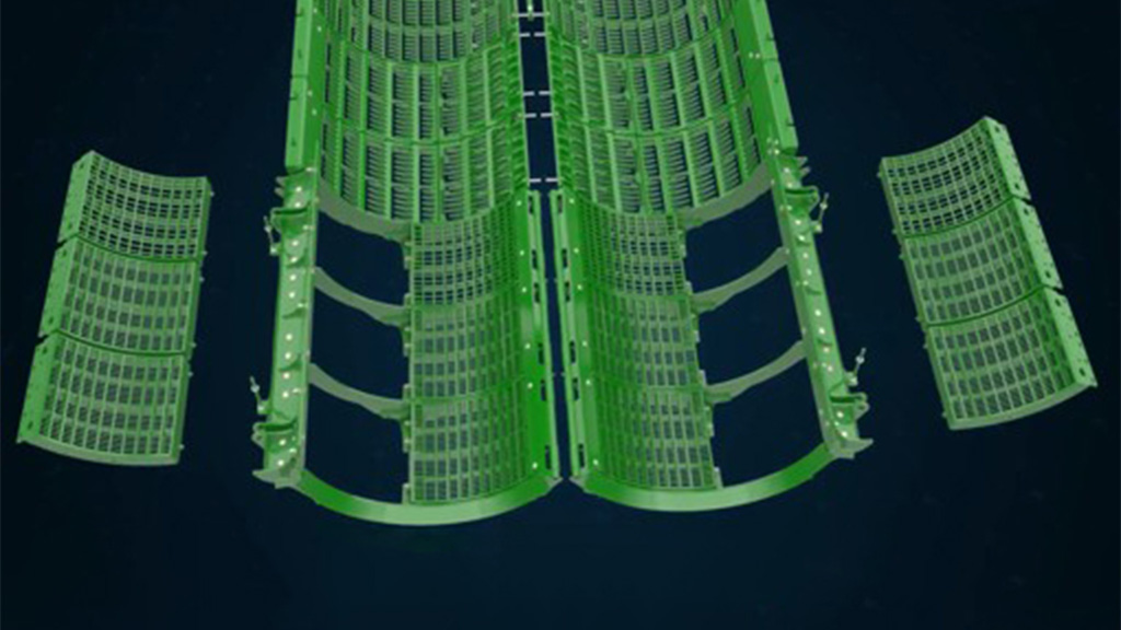 Close-up photo of Tru-Thresh concaves Close-up photo of Tru-Thresh concaves