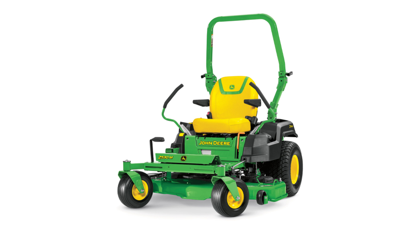 John Deere Z530M Zero-Turn Mower on white background