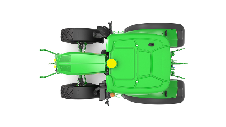 top-down studio shot of a 6M 125 on a white background